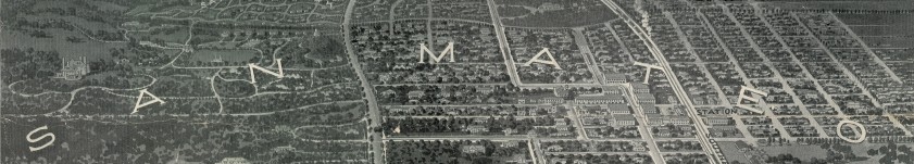 1907 birdseye view of San Mateo